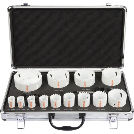 Projahn, Kit de scies cloches bi-métal, Ø 19 - 83 mm, 18 (1/2)