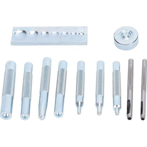 Jeu d'emporte-pièce à œillet pour cuir, outil de pose de rivets à enclenchement, kit de base pour artisanat du cuir (1/5)