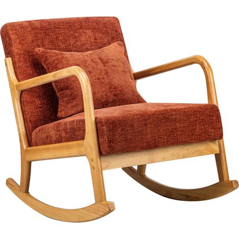 Nordlys - Rocking Chair Chaise A Bascule Scandinave Tissu (1/5)