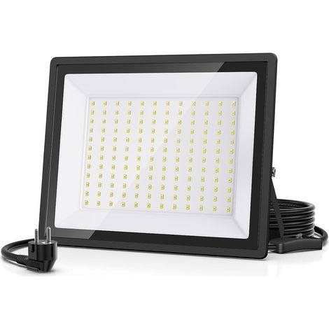 Projecteur LED Extérieur 150W IP66 avec Prise – 16500LM Super Lumineux, 6500K Blanc Jour, Éclairage Sécurité pour Jardin, Garage, Entrepôt (1 Pièce) (1/5)