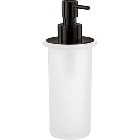 Lineabeta - Dispenser sapone in vetro satinato ed erogatore nero