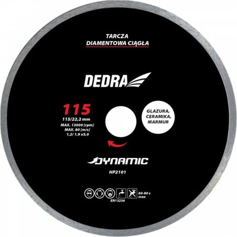 Disco de diamante Dedra hp2101 115mm corte húmedo seco (1/3)