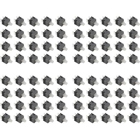 Bouton-poussoir tactile DPDT à verrouillage 6 broches (80 pièces) (1/5)