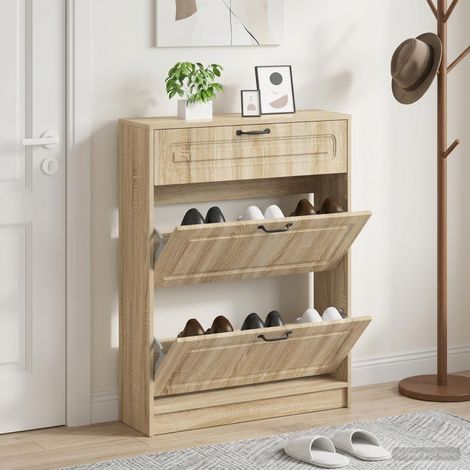 vidaXL Shoe Cabinet UTRECHT 78 x 24 x 100 cm Engineered Wood (1/5)