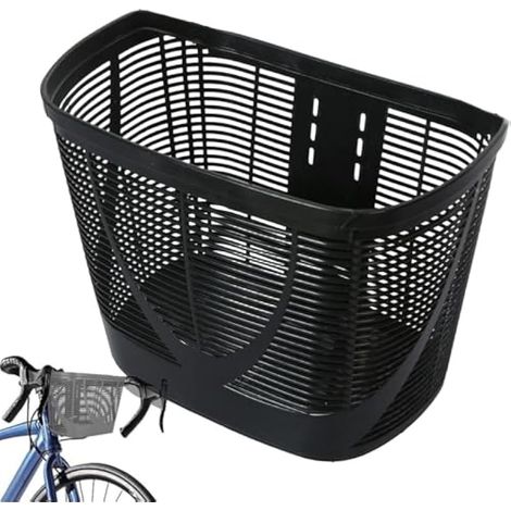 Panier avant de vélo, panier de guidon de scooter de mobilité, panier de rangement amovible, panier de rangement rapide, résistant aux intempéries, convient pour scooter, tricycle, voyage pour animaux (1/5)