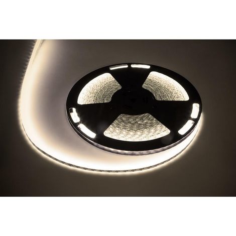 Striscia LED da 25 m, colore neutro, 5050SMD, 12 V, 5,6 W, stringa di diodi, IP65, Rebel.
