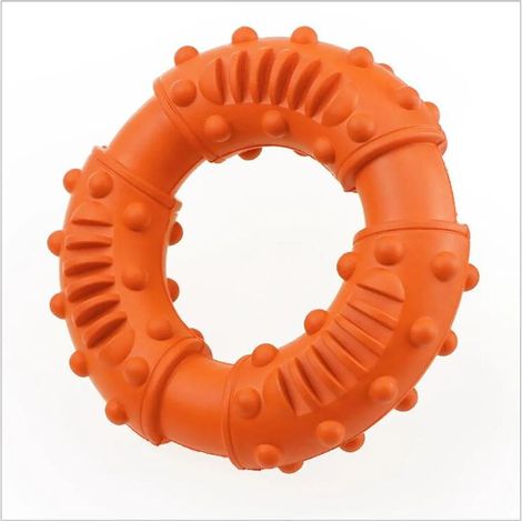 Jouet à mâcher pour chien en caoutchouc naturel, robuste, pour chiens de taille moyenne et grande, idéal pour le tir à la corde (1/3)