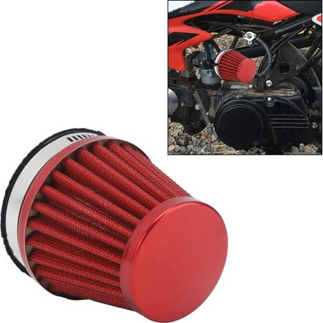Neuer universeller Luftfilter mit großem Durchmesser (60 mm) für Offroad-Motorräder, Quads, Dirtbikes und Pitbikes. Schwarz/rot. (1/5)