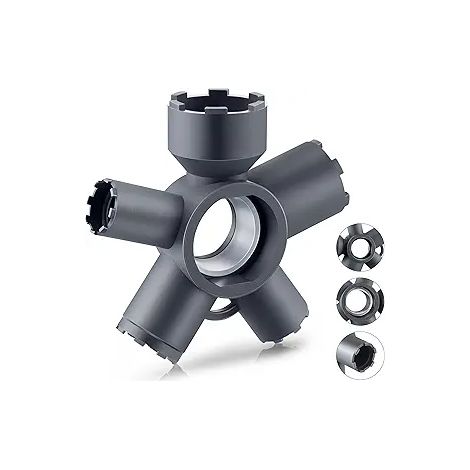 Herramienta 10 en 1 para retirar y reemplazar aireadores de grifos de cocina y baño. Compatible con tamaños M16.5, M18.5, M21.5, M22, M24, M28 y TT, TF, STD y TJ. (1/5)