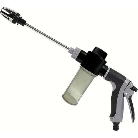 Pistolet de lavage haute pression portable pour voiture — Lance d'arrosage multifonction pour tuyau de jardin, avec lance de nettoyage réglable et renforcée. (1/5)