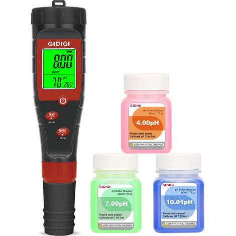 pH-mètre pour Eau hydroponique, testeur de pH numérique, testeur TDS, EC PPM pour nutriments végétaux, conductimètre 4 en 1, Stylo pH pour Eau Potable, Eau de Javel, Plantes d'intérieur (1/5)