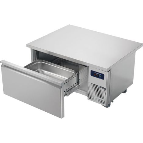 Soubassement réfrigéré avec 1 tiroirs GN 2/1 h 150 mm pour appareils de cuisson 900 mm, l 1200 mm 1200x900x600 mm - VIRTUS