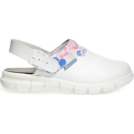 Abeba (7320) Clog Berufsschuhe Dynamic OB mit Motiv weiß 38