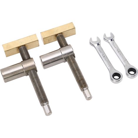 Étau d'établi en acier inoxydable et laiton, serre-joint robuste 20mm, fixation puissante pour atelier, couleur métal (1/5)