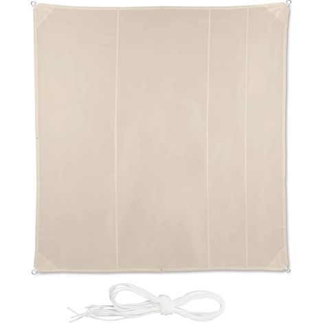 Vela ombreggiante quadrata 5 x 5 m beige 1300029424