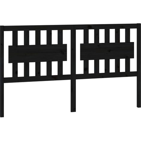Maison Exclusive - Cabecero de cama madera maciza de pino negro 1