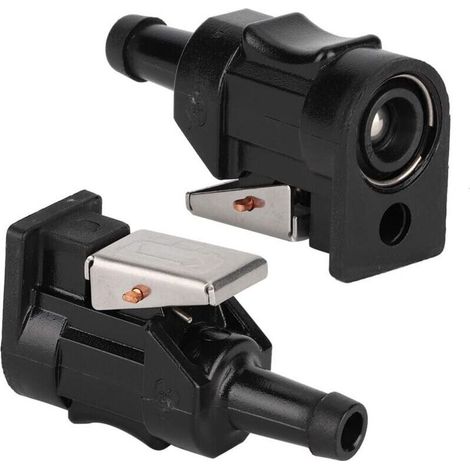 Conector de línea de combustible para motores fueraborda, 1 par de conectores hembra tipo espiga para mangueras de combustible de motores fueraborda de 8 mm 6E5-24305-06-00-Crezuo-Crezuo