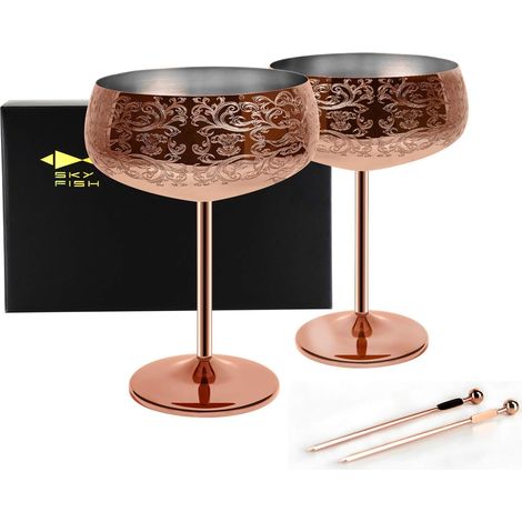 Verres Martini Dark Knight en Acier Inoxydable 414 ml