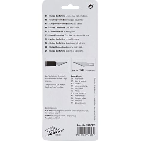 Bisturi WEDO comfortline impugnatura ergonomica lame di ricambio (1/3)