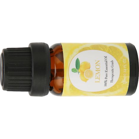 Huile essentielle d'aromathérapie pour diffuseur, 10 ml, citron, pour la relaxation musculaire, le soulagement des douleurs et du stress, et le massage corporel. Idéale pour la relaxation musculaire, (1/5)
