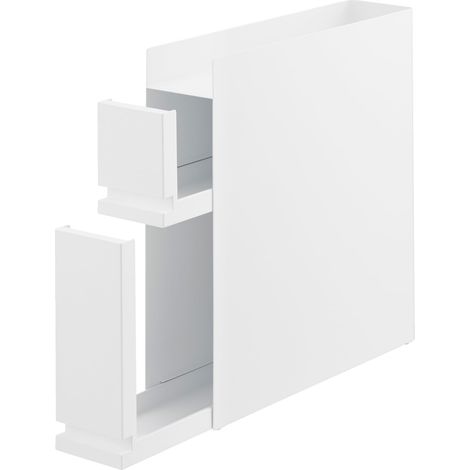 Étagère coulissante 2 niveaux pour épices et assaisonnements, en acier - organiseur, support, condiments, épices, cuisine - 50-93 x 12,5 x 52,5 cm, design japonais, blanc (1/5)