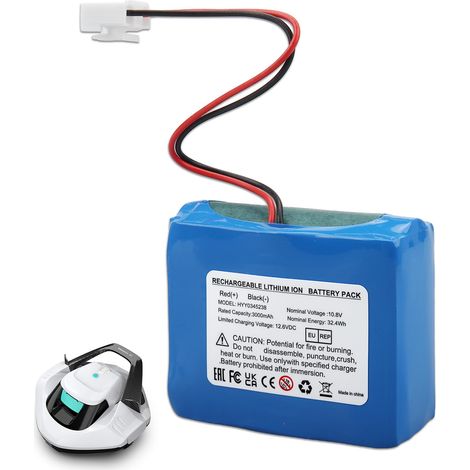 10,8 V 3000 mAh Batterie de Remplacement Compatible avec Le Robot Nettoyeur de Piscine SE Scuba SE (X1) et Les Aspirateurs sans Fil (1/4)