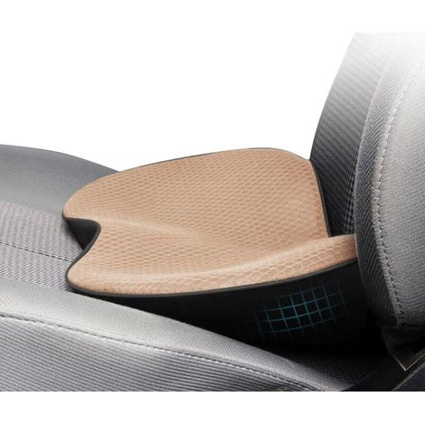 Coussin de siège de voiture, coussin de coccyx, coussin d'assise pour siège de voiture, coussin de coccyx, coussin respirant, pour personnes courtes, ergonomique (1/4)