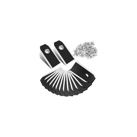 30x Lame De Rechange en Carbon pour tous les Husqvarna Automower/Gardena/Yardforce  Lame robot tondeuse pour Husqvarna 305, 308, 310, 315, 320, 420, etc.  avec vis