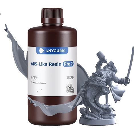 Résine d'impression 3D, haute précision, durcissement rapide, Gris 2 KG (1/2)