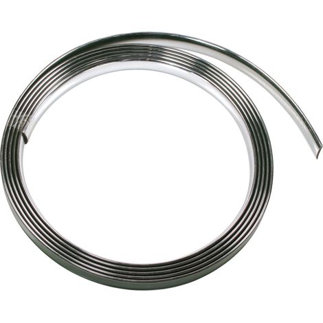Profilo adesivo cromato - 4 m - 21 mm