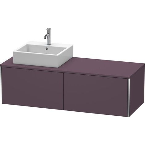 Meuble sous-vasque XSQUARE 400x1400x548m avec éclairage li Satin aubergine