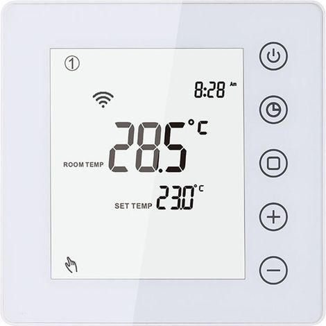 GARRYFIZH Thermostat de chauffage électrique 16A SmartLife APP Control WiFi Room Écran tactile LCD Contrôleur de température intelligent numérique Semaine Programmable pour maison, école, bureau, hôte
