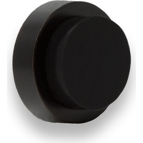 Butée De Porte Adhésive Pour Mur/PoignéE 24 x 14 mm Caoutchouc Noir Acier inoxydable V2A Laqué Noir Outils, Vis + Cheville De Fixation Compris Mod. I-20524TPMNG (1/5)