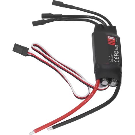 Contrôleur de vitesse électronique (ESC) brushless 40A, BEC 5V 3A pour hélicoptère/quadricoptère RC, connecteur banane 3,5 mm soudé. (1/5)