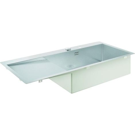 Grohe - Spülbecken K1000 mit automatischem Ablauf, 116x52 cm, gebürsteter Edelstahl 31582SD1 (1/5)