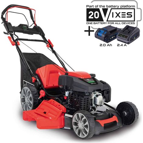 Selbstfahrender Benzin-Rasenmaher Elektrostart 225cc 56cm Scheppach ms225-56e