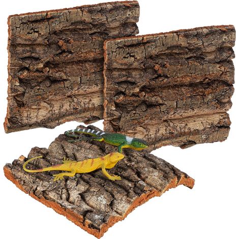 Décoration en Écorce de Liège Naturel pour Terrarium et Aquarium - Fond de Cage pour Reptiles, Lézards et Amphibiens (1/5)