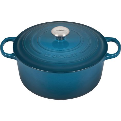 Cocotte ronde en fonte émaillée avec couvercle, 28 cm, 6.7 Litre, Deep Teal, 21177286422430 (1/5)