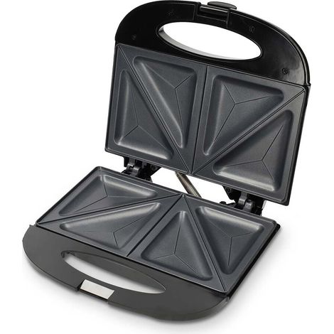 MELISSA Sandwichmaker / 750 W / Sandwichplatten / Automatische Temperaturkontrolle / Antihaftbeschichtung / Schwarz