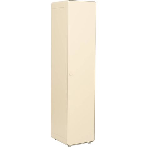 Steel wardrobe, locker, 2 shelves 1 hanging rail beige 169.5x40x40 cm - Tribeca (1/5)
