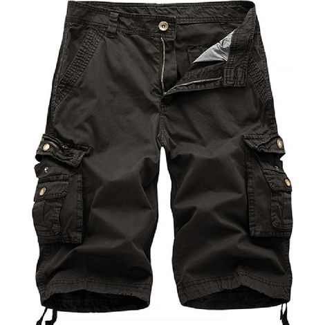 1 pantalon de travail homme, couleur unie, poches zippées, pour plage et plein air (1/5)