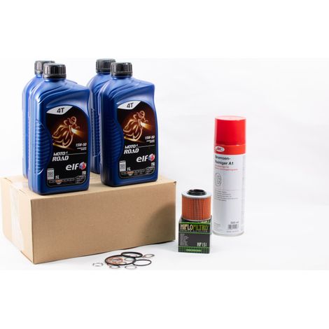 Kit Entretien Vidange Standard pour APRILIA PEGASO 650 de 1990 à 2005 - ELF MOTO 4 ROAD 15w50 4L