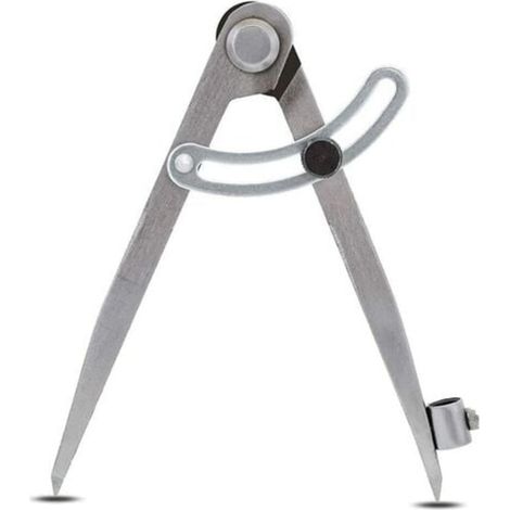Compas de marquage en acier au carbone, pointe sèche pour tracer des cercles précis, outil de menuiserie et travail des métaux, avec bras articulé, usage professionnel et artisanal. (1/5)