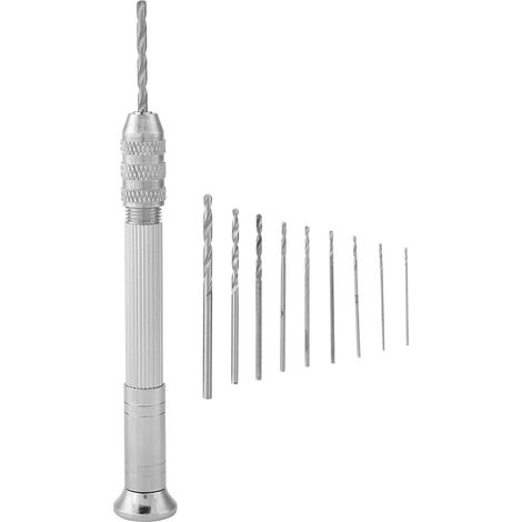 Mini perceuse manuelle de précision avec 10 forets et outil de poinçonnage (1/5)