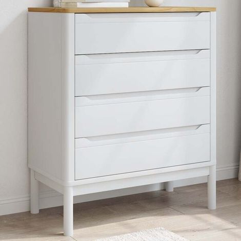 Cuvette de Toilette Blanche en Bois de Pin Massif (1/5)