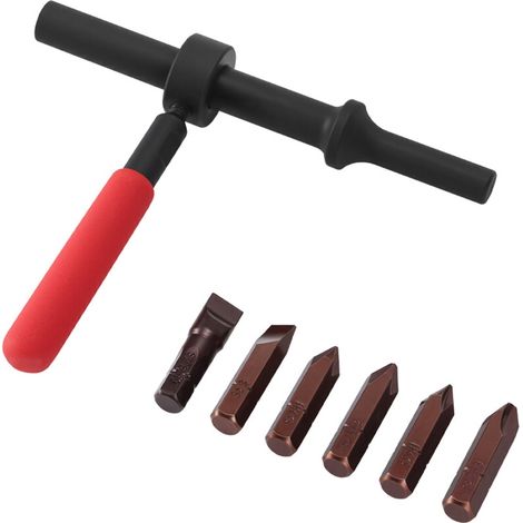 Outil d'extraction de boulons à percussion pour véhicules, avec plusieurs options d'embouts. (1/5)