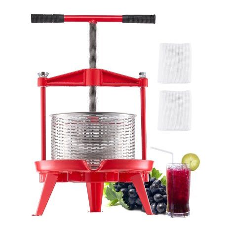 Pressoir à Fruits Manuel 9 L Presse à Vin Panier en Acier (1/5)