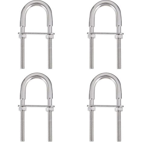 4er-Pack M6 x 90 304 Edelstahl U-Zurrbolzen, (1/4)