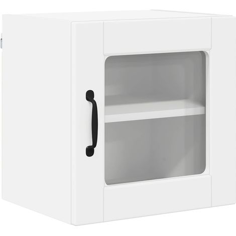 Maison Exclusive - Cabinet en verre mural PORTO Blanc 40 x 31 x 40 cm (1/5)