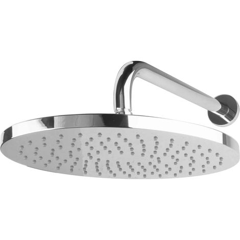PaulGurkes Douche tête ovale avec bras mural et bras d'alimentation 20 x 30 cm